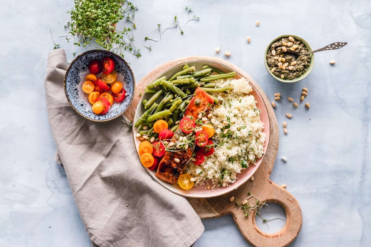 Concepto de dieta equilibrada sin hambre